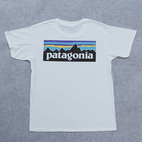 

Patagonia Mens Brand Designer Tshirts Summer Male Female Crew Neck Short Sleeve Tops Solid Color Tees