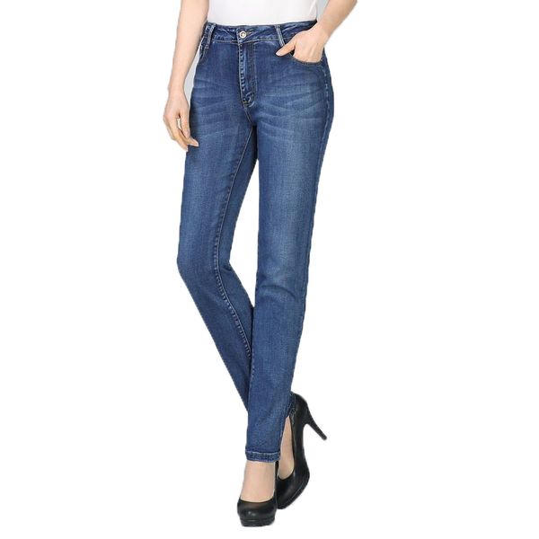 

women denim straight trousers blue wash jeans pants woman casual denim trouser slim fit pantalones mujer jeans plus size trouser