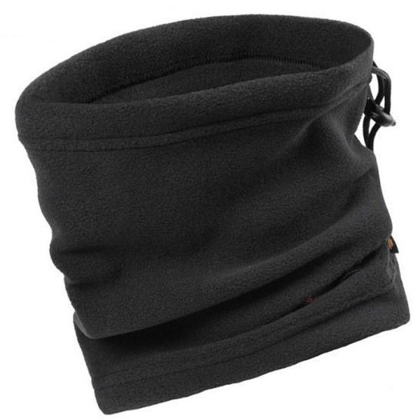 

fleece neck tube ear warmer gaiter face mask headband winter thermal warm scarf for outdoor camping hiking neck warmer, Black