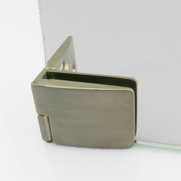 2 Stück Badezimmer-Glastür-Scharnierklemme, Büroschrank, Aluminiumlegierung, Trennwand, Haushalts-Hardware