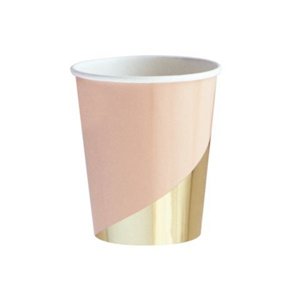 

8pcs semicircle stamping paper cup supplies children's birthday holiday graduation wedding universal party decoration
