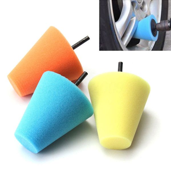

burnishing foam sponge polishing cone shaped buffing pads for car wheel hub tool