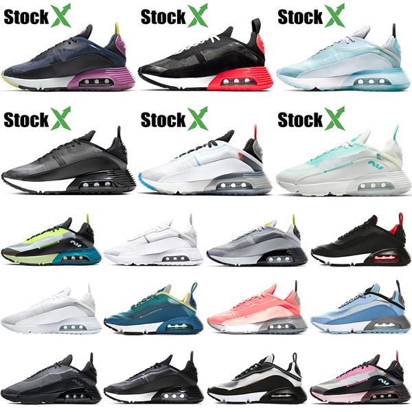 

2090 trainers women mens running shoes stock x black grape pure platinum cushions clean white light blue 2090s designer sneakers, White;red
