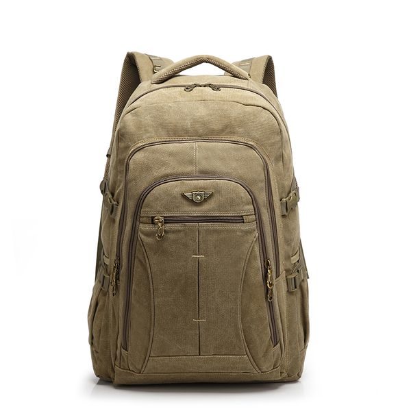 

40 liter canvas backpacks men large lapdaypack huge travel bag large capacity rucksack teenagers fashion back pack