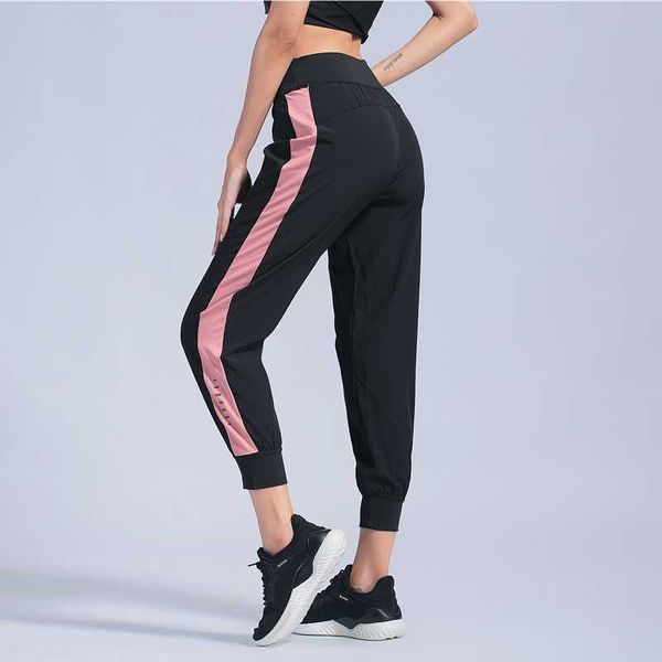

running pants quick dry sport women breathable elastic waist jogging spandex women's sweat gym workout loose, Black;blue