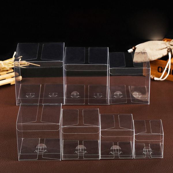 

4 size clear waterproof plastic pvc box square gift box packaging for crafts/cosmetic/bottle/souvenir