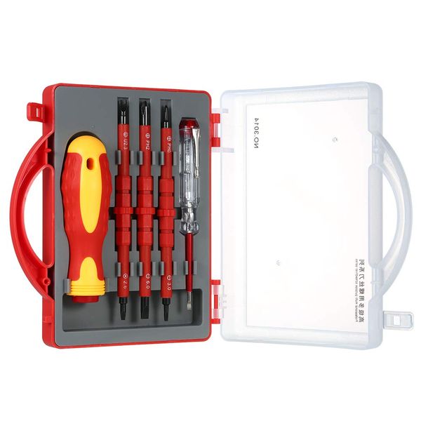 

7 in 1 multi-function insulated electric hand screwdriver repair tools kit household tool set with packing case