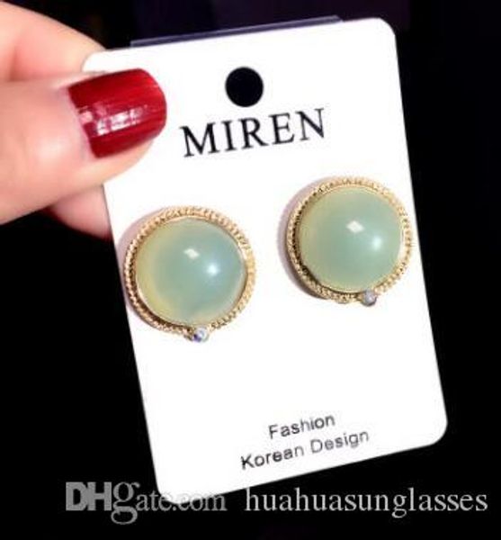 

classic vogue letter rhinestone earring gold, silver, rose gold color round ear stud for women lady girl lady jewelry, White