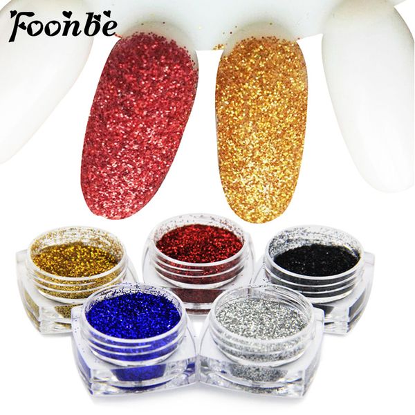 

nail glitter powder 3d optical chameleon shine nail art mirror chrome pigment beauty dust glitters manicure nails decoration 1pc, Silver;gold