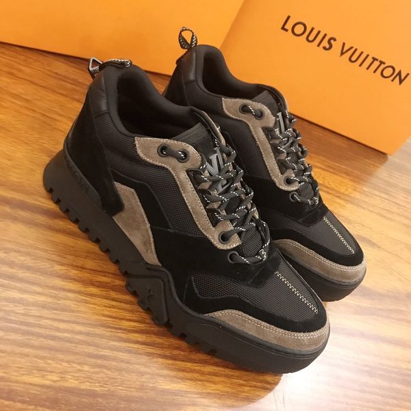 

fast delivery new men's luxury sports casual shoes fashion brand winter design classic pattern wear-resistant anti-skid platform kjfy, Black