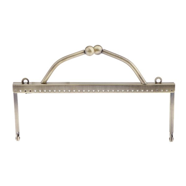 

1pcs 20cm 7.8 inch retro square bead embossed metal purse frame coin bag kiss clasp lock diy craft, Black