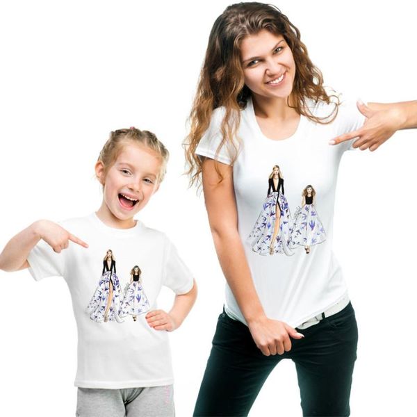

день семьи matching tshirt мама и дочь одежду матери подарков, Blue