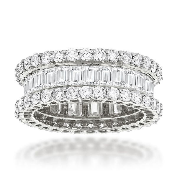 Vecalon 8 Styles Lustre Promise Wedding Band Ring 925 Sterling Silver Diamond Engagement Anelli per uomini Gioielli da uomo QW8W