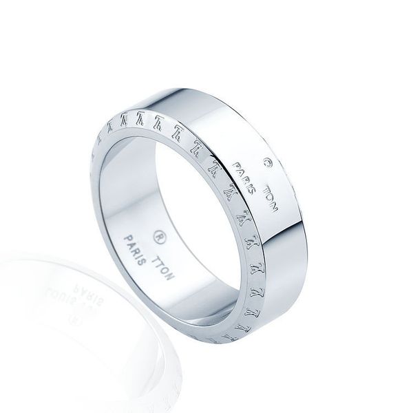 

designer gold stainless steel love ring with crystal for woman jewelry rings men wedding promise rings for female women gift engagement, Silver