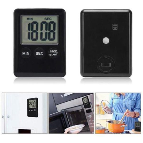 

1xlarge lcd digital kitchen egg cooking timer count down clock alarm satch