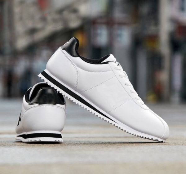 

new cortez shoes mens womens casual shoes sneakers athletic leather original cortez ultra moire walking shoes, Black