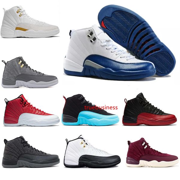 

man basketball shoes 12 12s for men sport trainer white flu game blue suede gym red master taxi playoffs unc casual shoe scarpe
