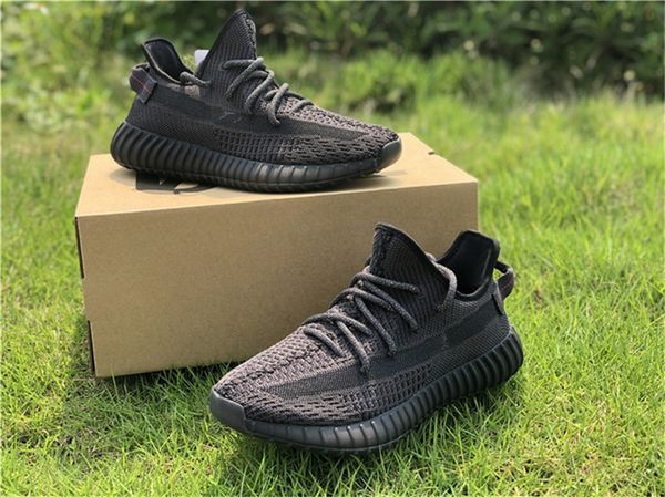 

2019 authentic 350s v2 black fu9161 kanye west athletic shoes for men women gid glow in the dark eh5360 clay athletic sneakers size 5-12, White;red