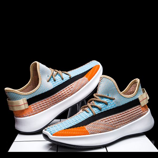 

booming size 36-44 couple casual sport shoes fashion men running shoes weave air mesh sneakers non slip jogging