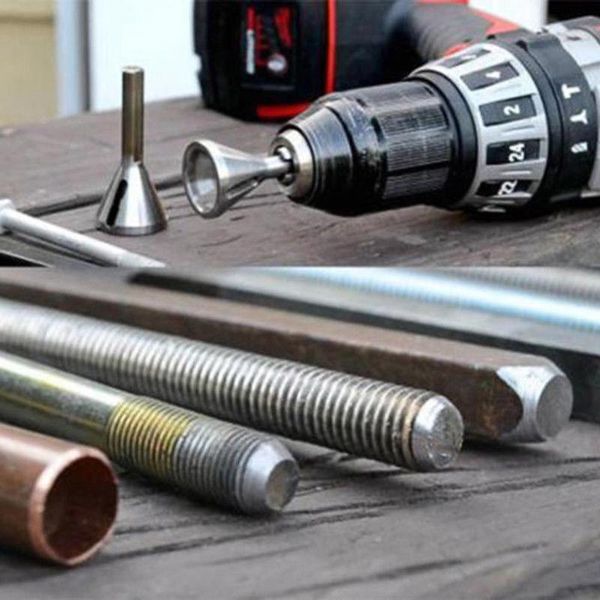 

hss metal remove burr drill bit deburring external chamfer tool high strength hardness drill bit remove burr silver dropshipping