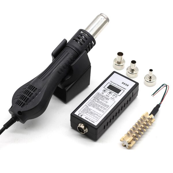 

eu plug,8858 air portable bga rework solder station air blower hair dryer soldering hairdryer +858 858d 8586 ceramic h