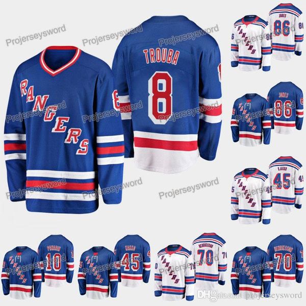 

2019 Draft New York Rangers Jersey Kaapo Kakko Artemi Panarin Jacob Trouba Karl Henriksson Matthew Robertson Zachary Jones Hockey Jerseys