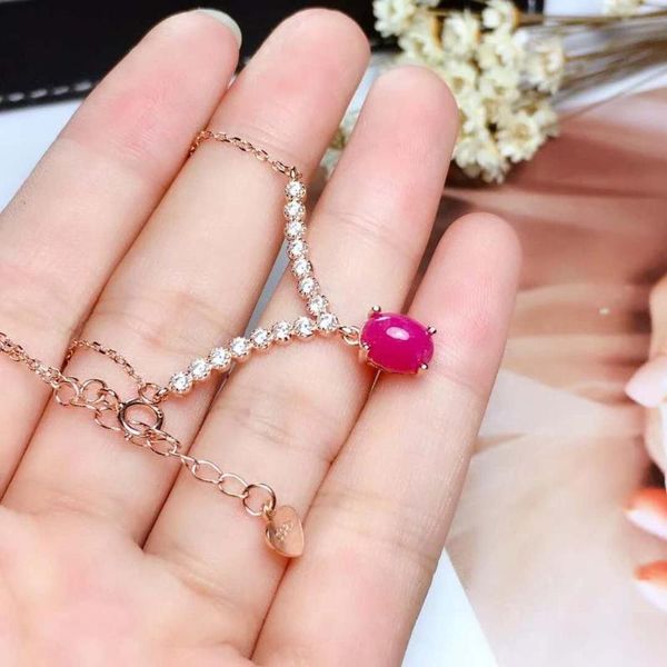 

ruby necklace with pendant natural and real ruby 925 sterling silver pendant