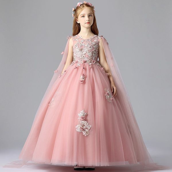 

flower girls dresses appliques cute litter girls pageant gown for wedding custom made modern fashion plus size