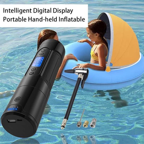 

air pump intelligent digital display portable handheld wireless car tire electric air pump bicycle