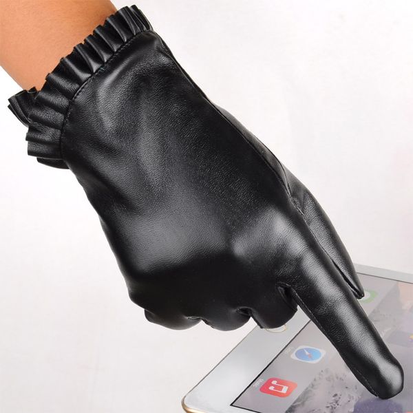 

women winter warmer velvet gloves warm using phone for cycling running gloves