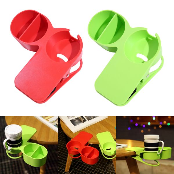 

office cup holder table desk drink mug holder multi-use, 2pcs pack (red green