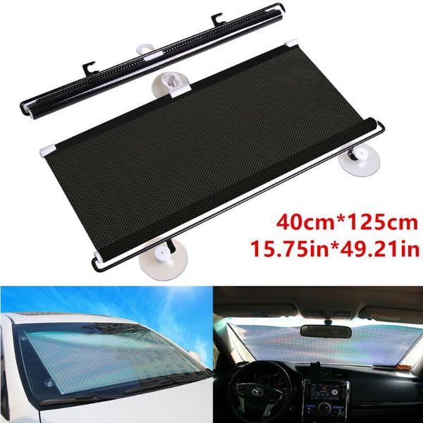 

windshield sun visor sun curtain visor black 40*125cm pvc auto car