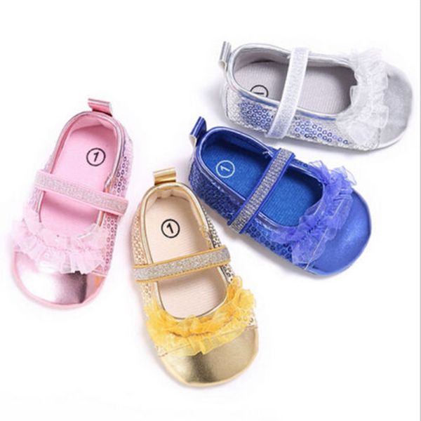 

new fashion toddler baby girls glitter bow crib shoes newborn prewalker soft sole sneakers