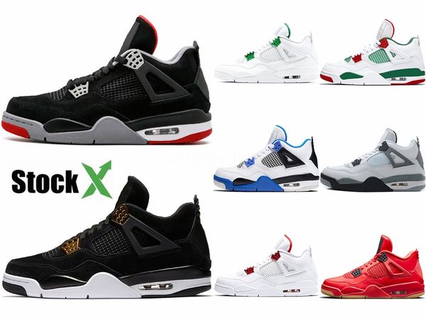 

4 4s men basketball shoes oreo pure money royalty laser black cat thunder black cat white cement designer shoes sport sneakers 7-13 #630