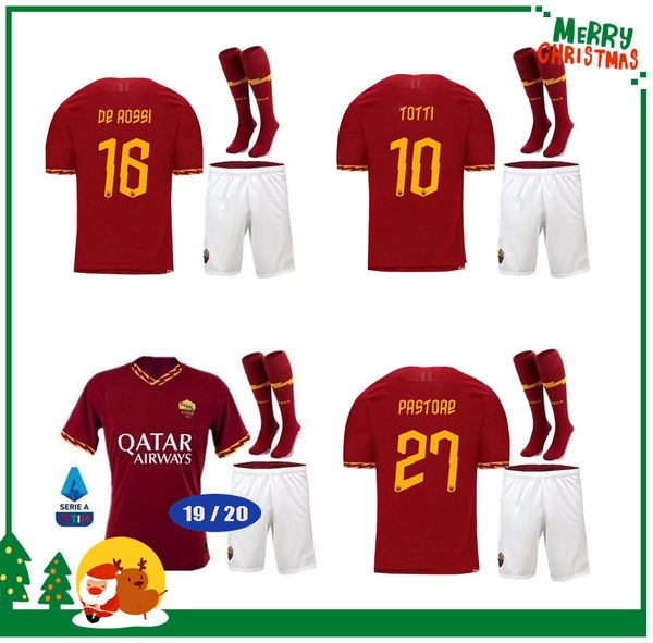 

DZEKO PEROTTI PASTORE ZANIOLO soccer jersey rome 2020 TOTTI jersey 19 20 football kit shirt DE ROSSI 2020 as maillot de foot roma