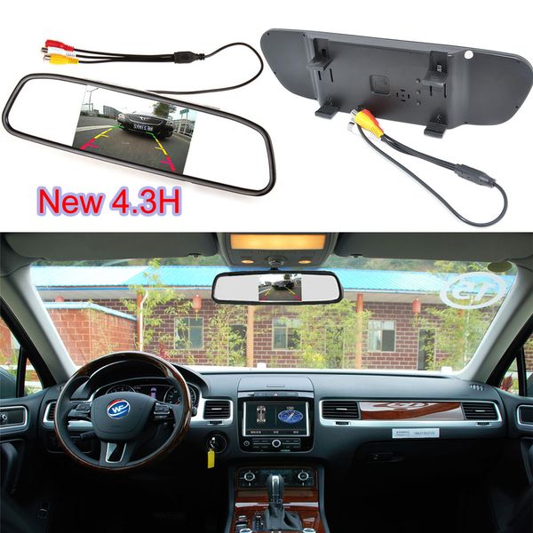 

car auto reverse parking rearview mirror 4.3" color digital lcd display monitor for car parking system rearview backup camera