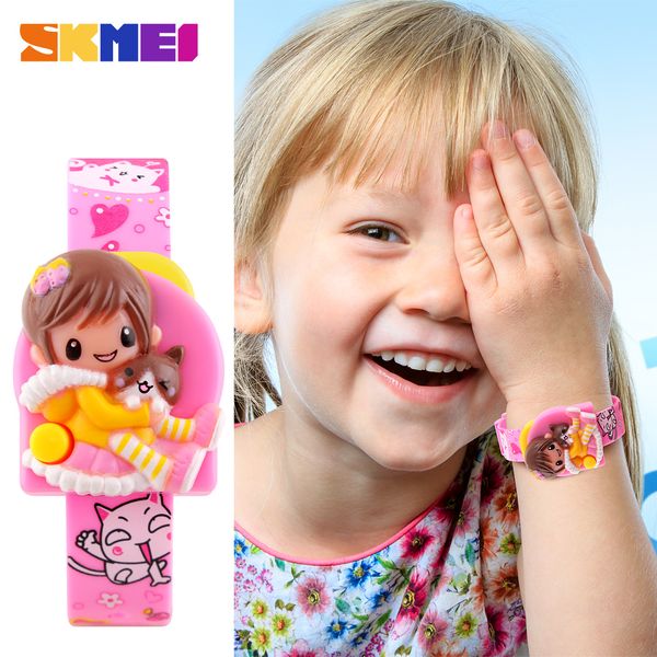 

skmei brand children watch cute kids watches digital sports girls fashion kids cartoon watch relogio feminino, Blue