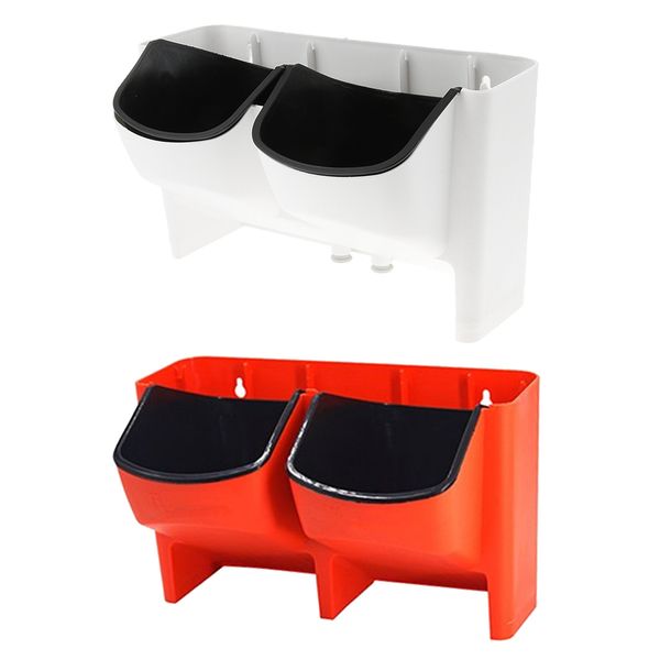 

pack of 2 plastic self watering stackble wall planter, vertical living wall mounted flower pot, for outdoor plants