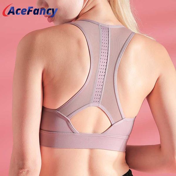 

yoga crop acefancy fitness women racerback hollow out sports bra breathable crop t2068 sports wear for women gym, White;black