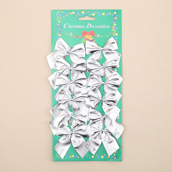 

12pcs glitter colors bow knot christmas tree decor party gift present xmas bows christmas banquet party supplies