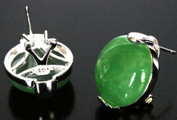 

moda nuevo natural piedra verde pendientes, White