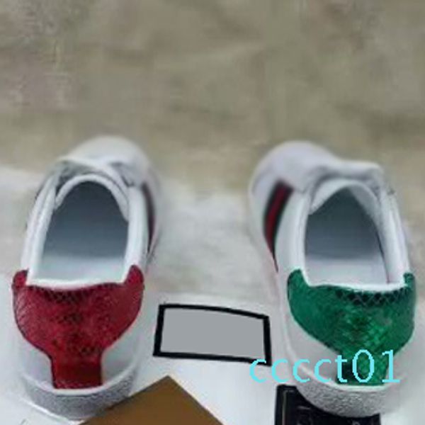 

new arrival fashion men women casual shoes luxury designer sneakers genuine leather bee/tiger embroidered party shoes ct01, Black