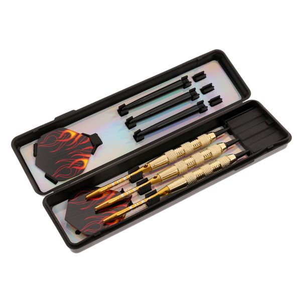 

3 pieces professional premium soft tip darts electronic darts iron barrels witih storage box darts game for family adults kids