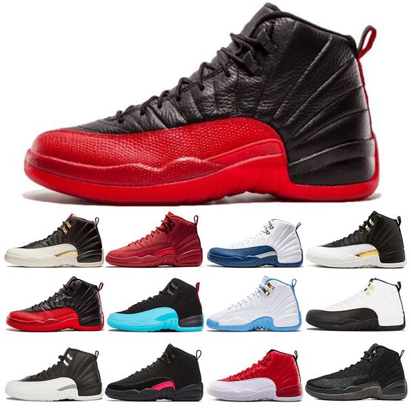 

12 12s mens basketball shoes winterized gym red college navy wings black cny university blue men sport sneakers size 7-13