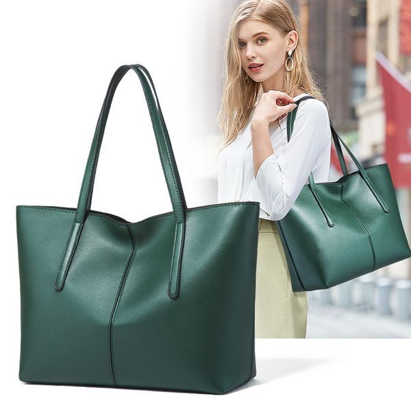 

new style large-volume genuine leather hand large bag single-shoulder bag for women