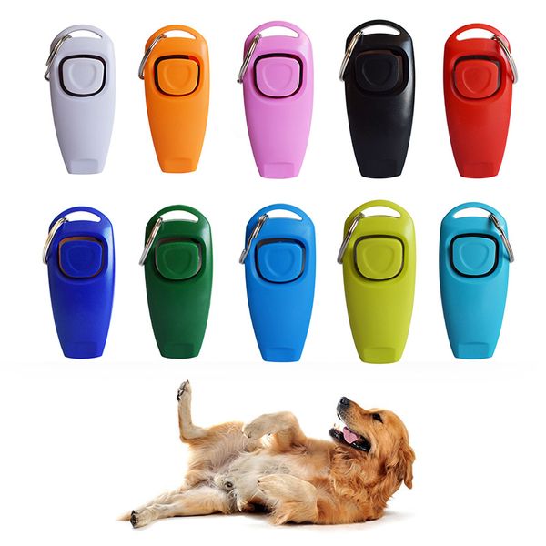 

multi-color available dog training product supplies dogs training clicker universal pet trainer key chain pets trainings tools