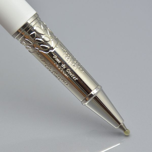 

mb pens for mother day gift white silver clip 163 rollerball pen/ball pen stationery office brand refill pen with series number, Blue;orange