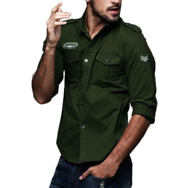 

outdoor hiking shirts men shirts solid cotton men's hiking shirt long sleeve pockets autumn winter man blouse plus size 0907, Gray;blue