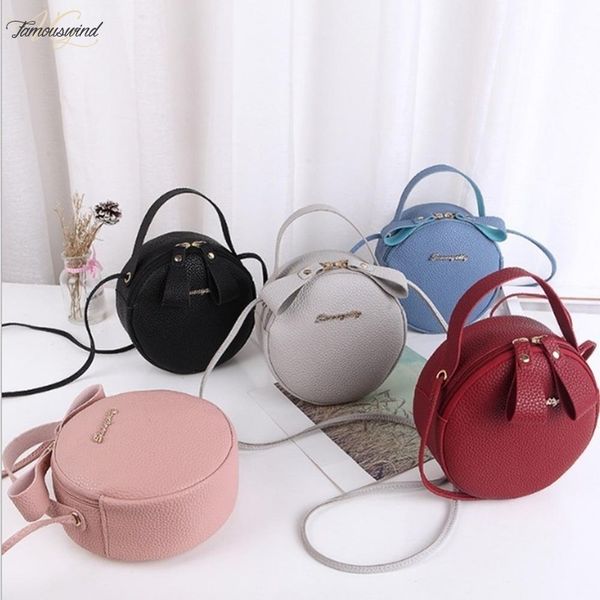 

2020 new fashion women bag simple circular messenger bag female mini round handbag pu leather ladies crossbody bag bolsas