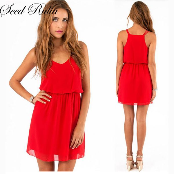 

Seedrulia Women beach dress female summer dress chiffon voile women dress 2018 summer style women clothing plus size